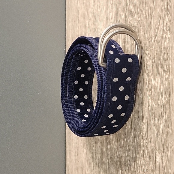 L.L. Bean Accessories - L.L. Bean Woman's Navy White Polka Dot Belt Small Medium
